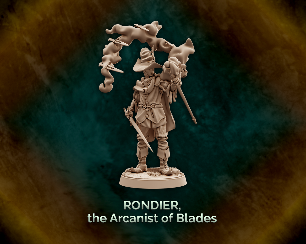 Rondier, the Arcanist of Blades - Human Wizard